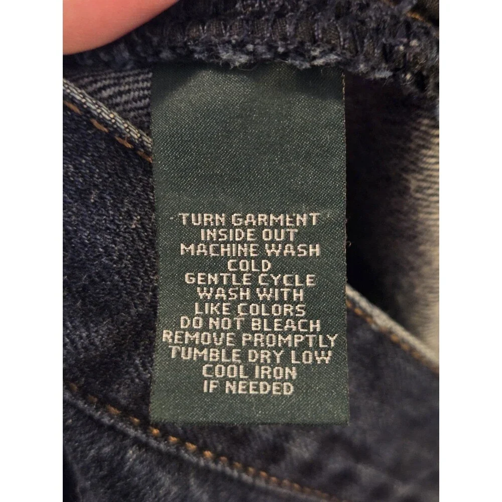 Lauren Ralph Lauren Denim Skirt Women Blue Jean Straight Classic Zip Front 12/14 - Picture 8 of 8